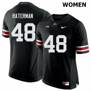 NCAA Ohio State Buckeyes Women's #48 Clay Raterman Black Nike Football College Jersey YQK1245FG